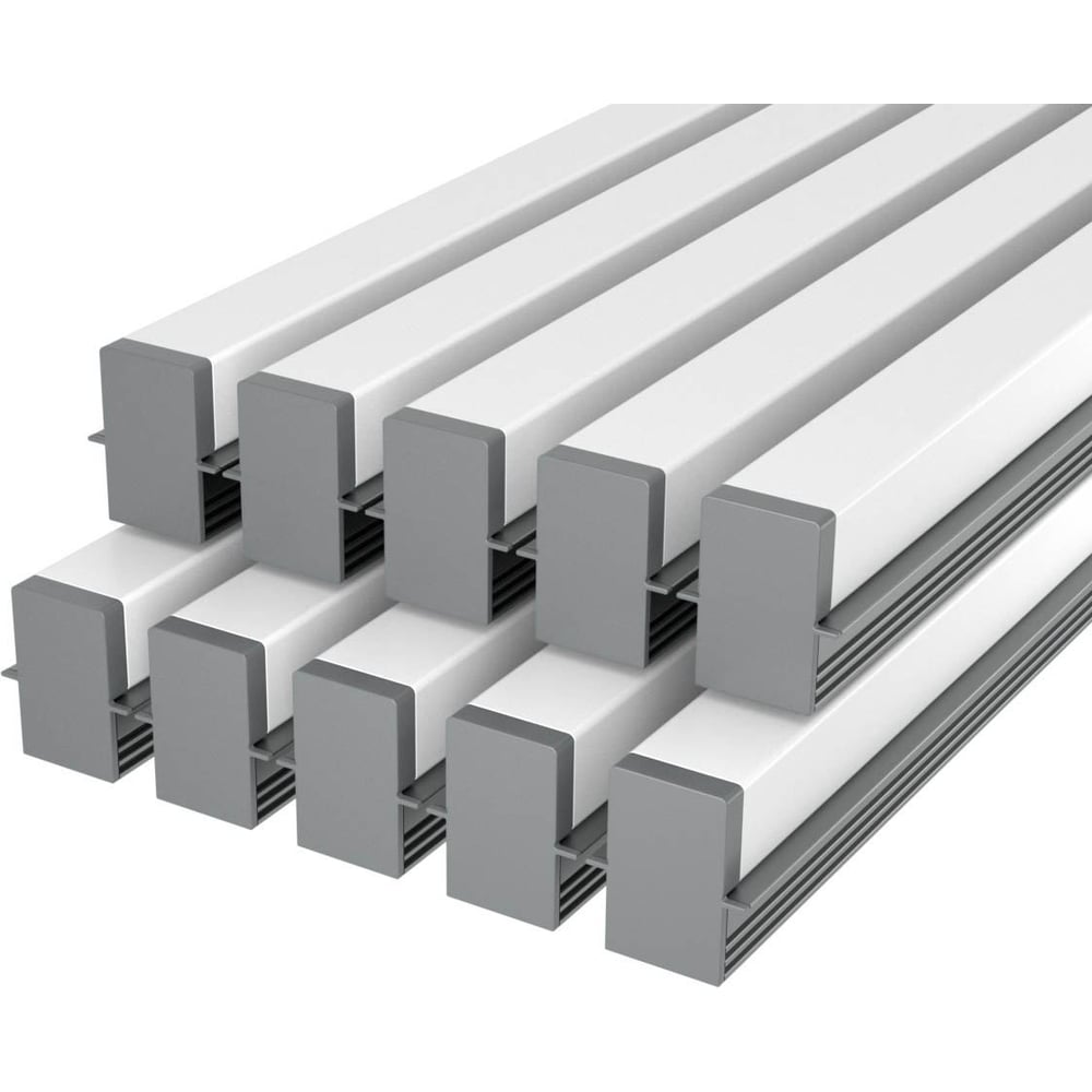 Изображение товара Комплект светового профиля Ledcraft LC-LPV1222M1716-2x10Silver из 10 шт серебро для потолка и ниш