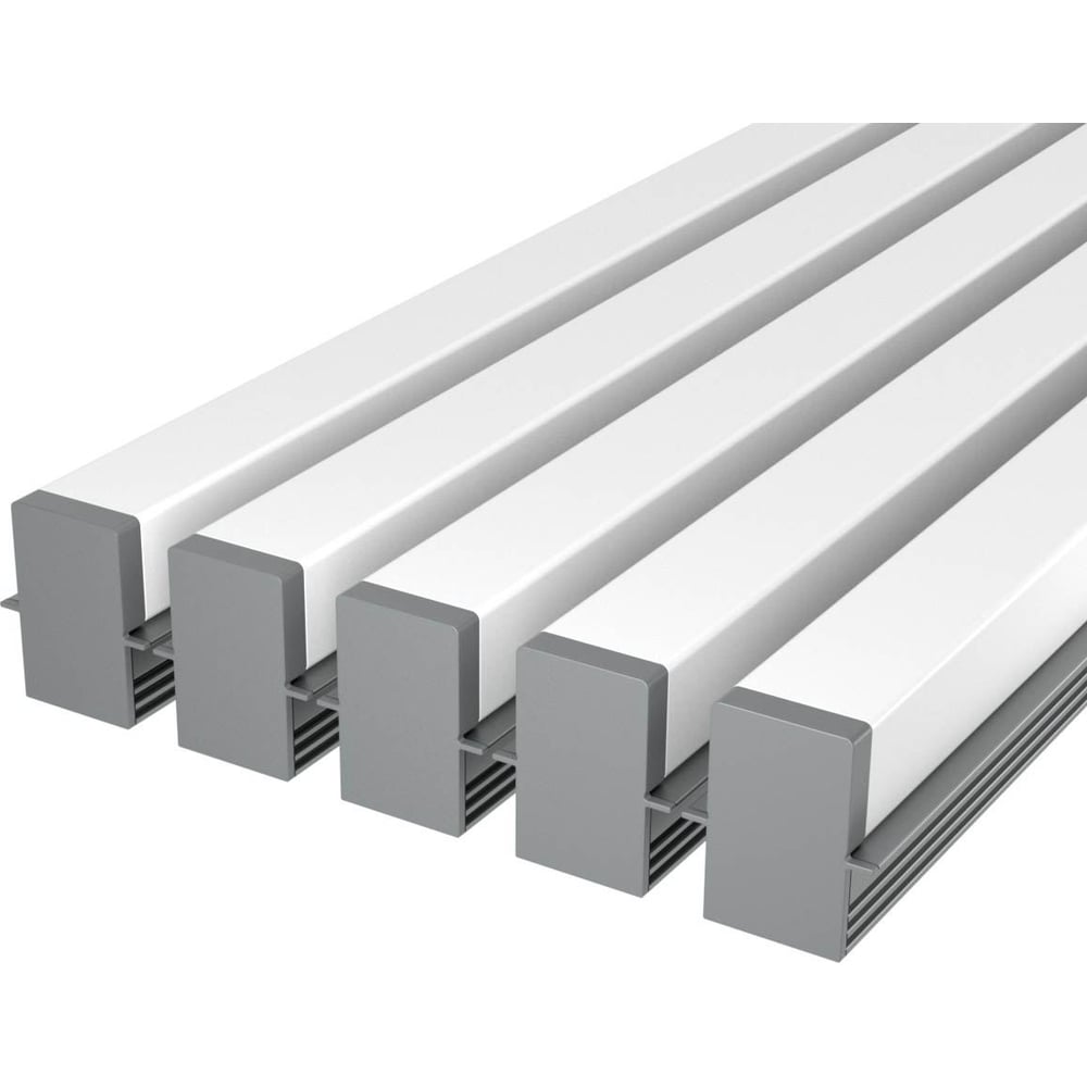 Изображение товара Комплект LED профиль для подсветки IP20 2000мм серебро 2шт с экраном поликарбонат