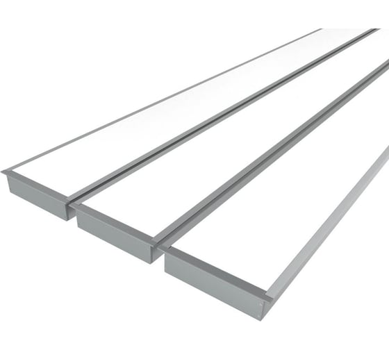 Изображение товара Комплект Ledcraft LC-LPV32134M115-3x3Silver из 3 шт серебро (3м профиль+3м рассеиватель+2 заглушки+комплект шурупов) 1616340323