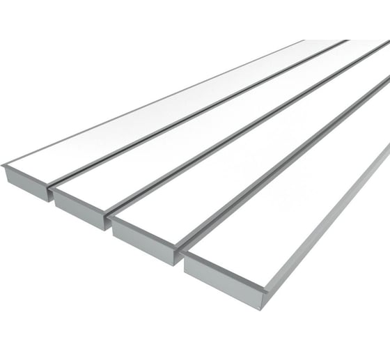 Изображение товара Комплект Ledcraft LC-LPV32114M94-3x4Silver из 4 шт серебро (3м профиль+3м рассеиватель+2 заглушки+комплект шурупов) 1616340486