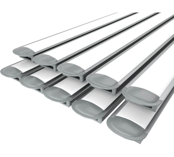 Изображение товара Комплект Ledcraft LC-LPV1234M28-3x10Silver из 10 шт серебро (3м профиль+3м рассеиватель+2 заглушки) 1616340689