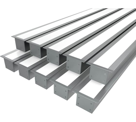 Изображение товара Комплект Ledcraft LC-LPV3244M30-2x10Silver из 10 шт серебро (2м профиль+2м рассеиватель+2 заглушки+комплект шурупов) 1616240793