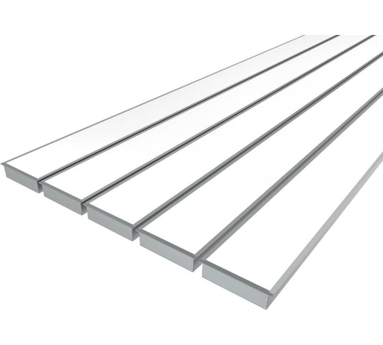 Изображение товара Комплект Ledcraft LC-LPV32114M94-3x5Silver из 5 шт серебро (3м профиль+3м рассеиватель+2 заглушки+комплект шурупов) 1616340644