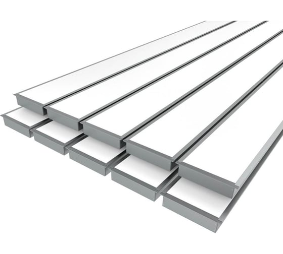 Изображение товара Комплект Ledcraft LC-LPV32134M115-3x10Silver из 10 шт серебро (3м профиль+3м рассеиватель+2 заглушки+комплект шурупов) 1616340797