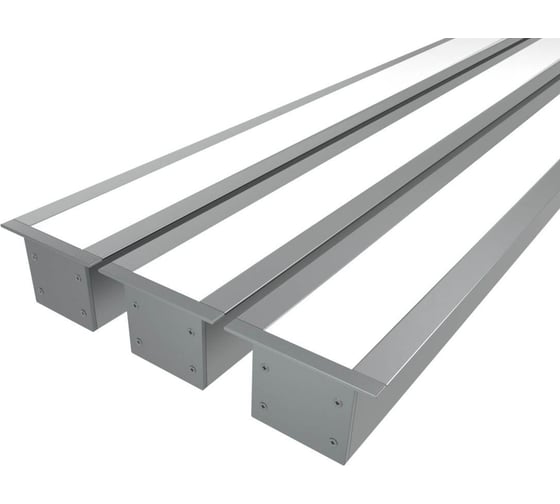 Изображение товара Комплект Ledcraft LC-LPV3244M30-2x3Silver из 3 шт серебро (2м профиль+2м рассеиватель+2 заглушки+комплект шурупов) 1616240319