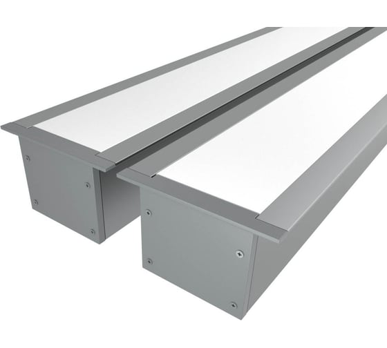 Изображение товара Комплект Ledcraft LC-LPV3250M34-3x2Silver из 2 шт серебро (3м профиль+3м рассеиватель+2 заглушки+комплект шурупов) 1616340047