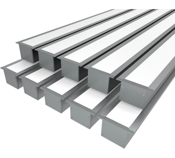 Изображение товара Комплект Ledcraft LC-LPV3250M34-2x10Silver из 10 шт серебро (2м профиль+2м рассеиватель+2 заглушки+комплект шурупов) 1616240679