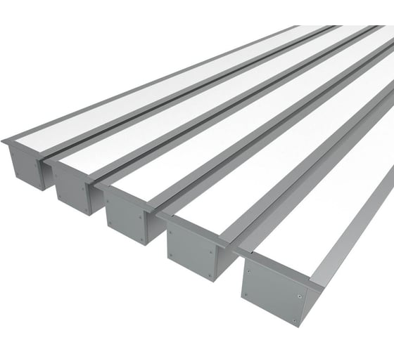 Изображение товара Комплект Ledcraft LC-LPV3250M34-3x5Silver из 5 шт серебро (3м профиль+3м рассеиватель+2 заглушки+комплект шурупов) 1616340521