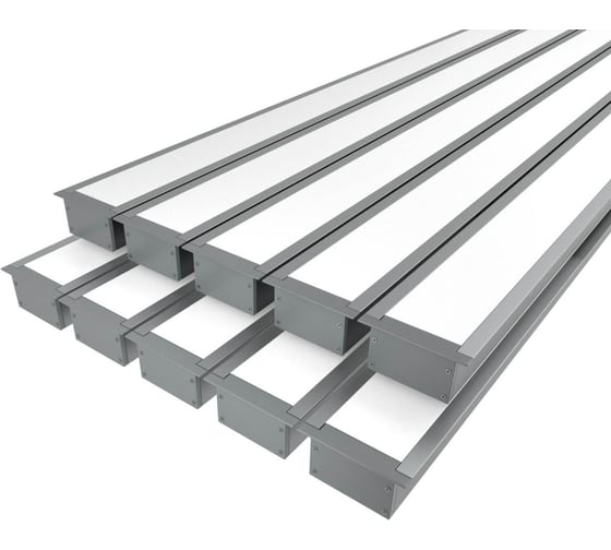 Изображение товара Комплект Ledcraft LC-LPV3263M44-2x10Silver из 10 шт серебро (2м профиль+2м рассеиватель+2 заглушки+комплект шурупов) 1616240685