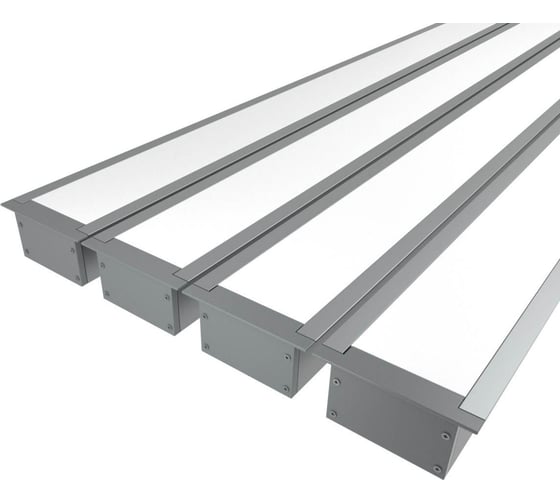 Изображение товара Комплект Ledcraft LC-LPV3263M44-2x4Silver из 4 шт серебро (2м профиль+2м рассеиватель+2 заглушки+комплект шурупов) 1616240369