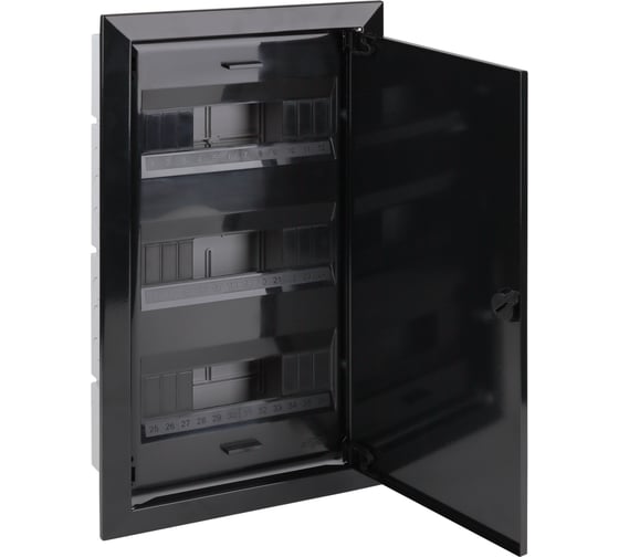 Изображение товара Щит распределительный Рувинил Тусо скрытой проводки на 54 модуля с металической дверцей черный 686х518х125 мм 68154МЧ