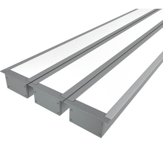 Изображение товара Комплект Ledcraft LC-LPV3263M44-3x3Silver из 3 шт серебро (3м профиль+3м рассеиватель+2 заглушки+комплект шурупов) 1616340211