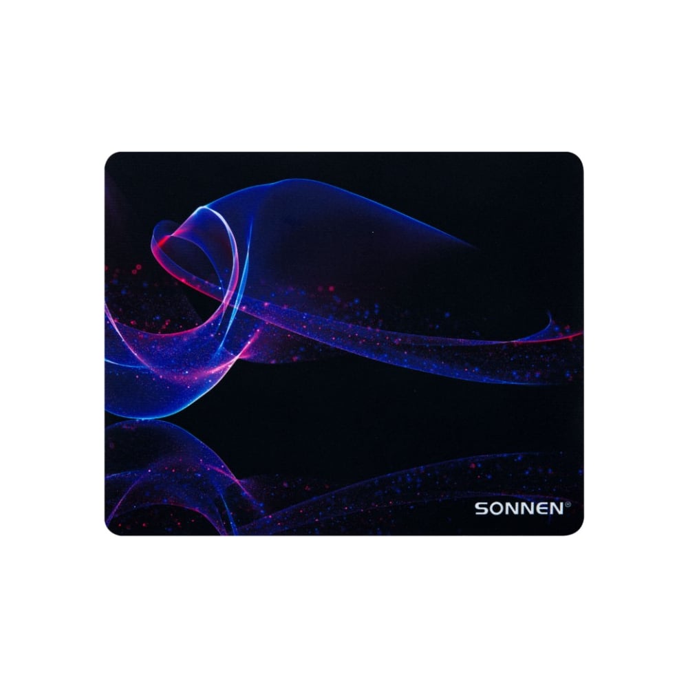 Изображение товара Коврик для мыши SONNEN NEON WAVE 250x200 мм резина ткань стильный дизайн