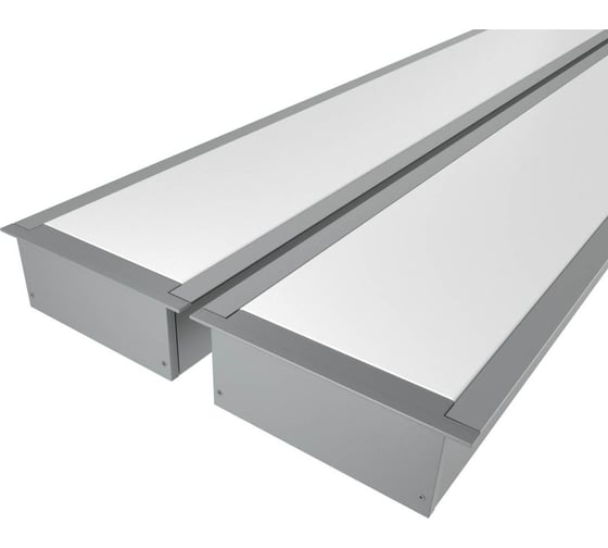 Изображение товара Комплект Ledcraft LC-LPV3288M69-3x2Silver из 2 шт серебро (3м профиль+3м рассеиватель+2 заглушки+комплект шурупов) 1616340055