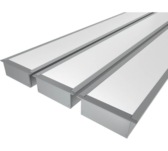 Изображение товара Комплект Ledcraft LC-LPV3288M68-3x3Silver из 3 шт серебро (3м профиль+3м рассеиватель+2 заглушки+комплект шурупов) 1616340212