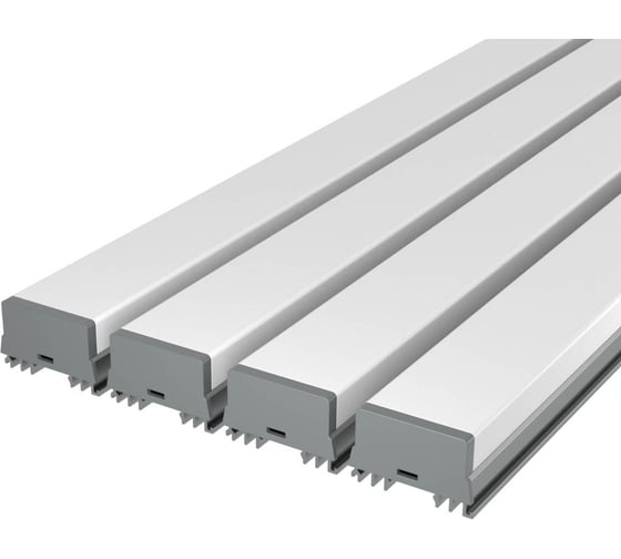 Изображение товара Комплект Ledcraft LC-LSS1236M36-2x4Silver из 4 шт серебро (2м профиль+2м рассеиватель+2 заглушки+2 крепежа) 1616240349