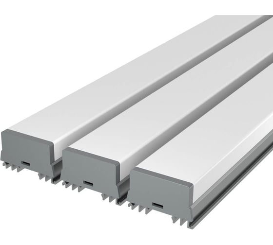 Изображение товара Комплект Ledcraft LC-LSS1236M36-3x3Silver из 3 шт серебро (3м профиль+3м рассеиватель+2 заглушки+4 крепежа) 1616340191