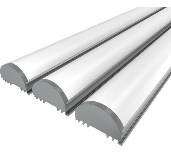 Изображение товара Комплект Ledcraft LC-LSS1236M36R-3x3Silver из 3 шт серебро (3м профиль+3м рассеиватель+2 заглушки+4 крепежа) 1616340193
