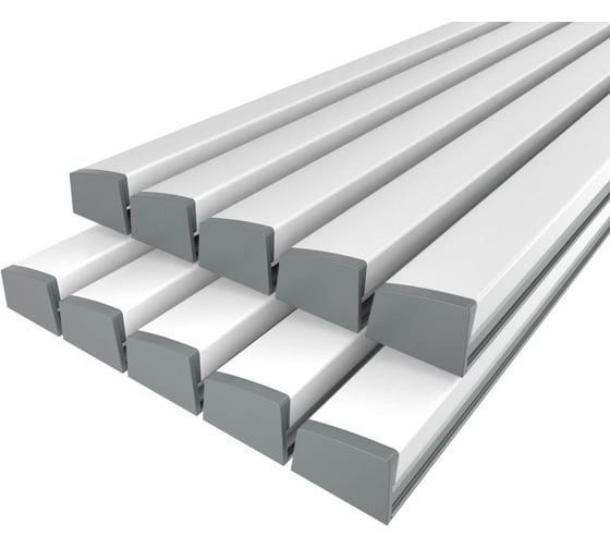 Изображение товара Комплект Ledcraft LC-LSS1236M36T-3x10Silver из 10 шт серебро (3м профиль+3м рассеиватель+2 заглушки+4 крепежа) 1616340666