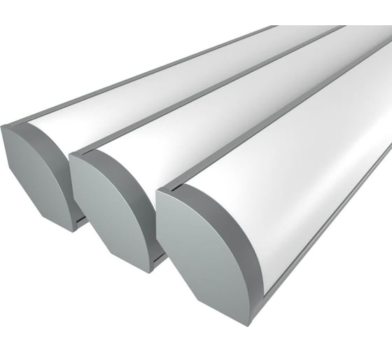 Изображение товара Комплект Ledcraft LC-LSU1616M20-2x3Silver из 3 шт серебро (2м профиль+2м рассеиватель+2 заглушки) 1616240180