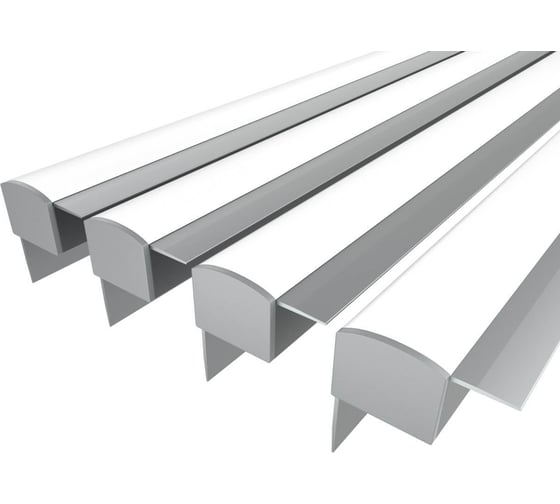 Изображение товара Комплект Ledcraft LC-NKU4543M28-2x4Silver из 4 шт серебро (2м профиль+2м рассеиватель+2 заглушки) 1616240388