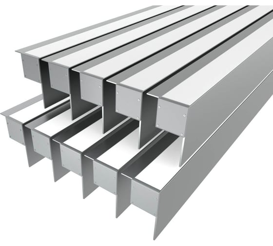 Изображение товара Комплект Ledcraft LC-NKU7650M34-2x10Silver из 10 шт серебро (2м профиль+2м рассеиватель+2 заглушки) 1616240741