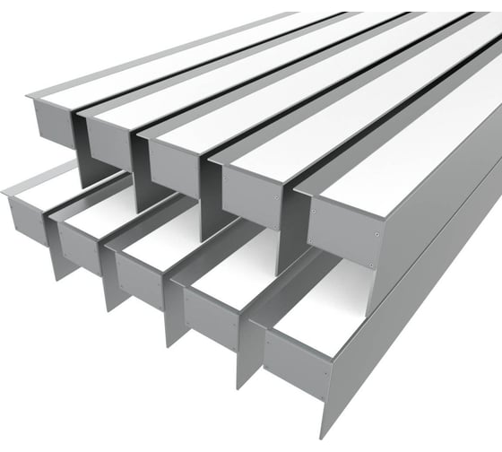 Изображение товара Комплект Ledcraft LC-NKU7664M44-2x10Silver из 10 шт серебро (2м профиль+2м рассеиватель+2 заглушки) 1616240742