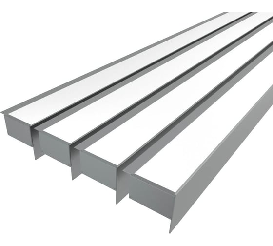 Изображение товара Комплект Ledcraft LC-NKU7689M69-2x4Silver из 4 шт серебро (2м профиль+2м рассеиватель+2 заглушки) 1616240427