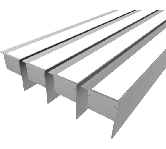 Изображение товара Комплект Ledcraft LC-NKU7664M44-2x4Silver из 4 шт серебро (2м профиль+2м рассеиватель+2 заглушки) 1616240426
