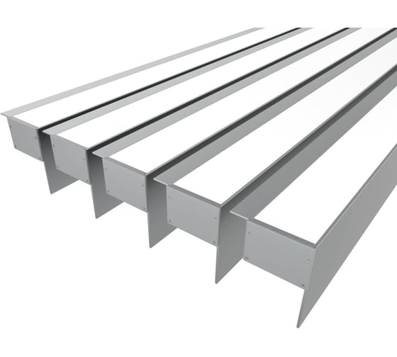 Изображение товара Комплект Ledcraft LC-NKU7664M44-2x5Silver из 5 шт серебро (2м профиль+2м рассеиватель+2 заглушки) 1616240584