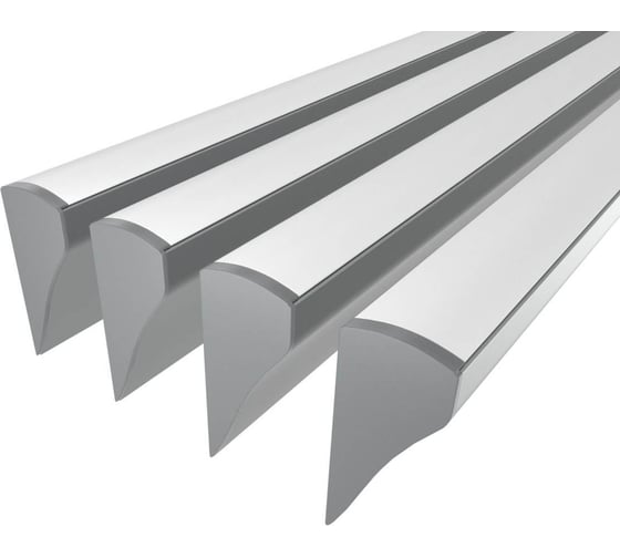Изображение товара Комплект Ledcraft LC-NS1636M16-3x4Silver из 4 шт серебро (3м профиль+3м рассеиватель+2 заглушки+4 крепежа) 1616340393