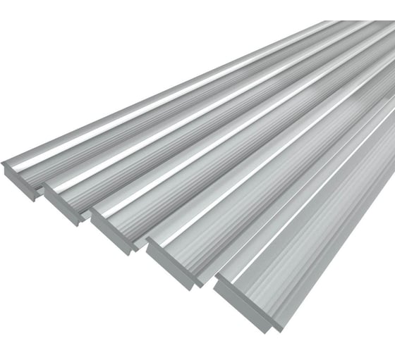 Изображение товара Комплект Ledcraft LC-PVD7016M16-3x5Silver из 5 шт серебро (3м профиль+3м рассеиватель+2 заглушки+4 крепежа) 1616340513