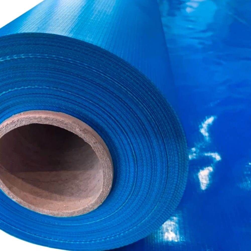 Изображение товара Тент без люверсов из ПВХ 3х50м 650 г/м2 синий водонепроницаемый универсальный