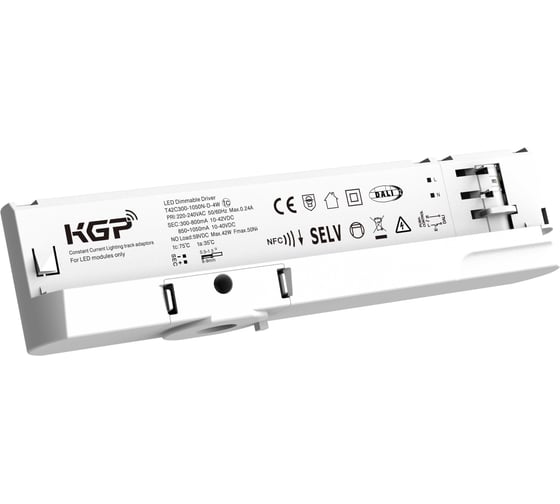 Изображение товара Драйвер-адаптер KGP TRACK DALI 4 WIRES 42W 3-42V 300-1050mA белый T42C300-1050N-D-4W