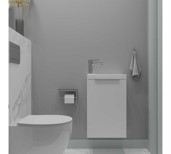 Изображение товара Подвесная тумба в ванную ЗОВ Монови Слим 40 к раковине 40697201 Белый мат MS40BM