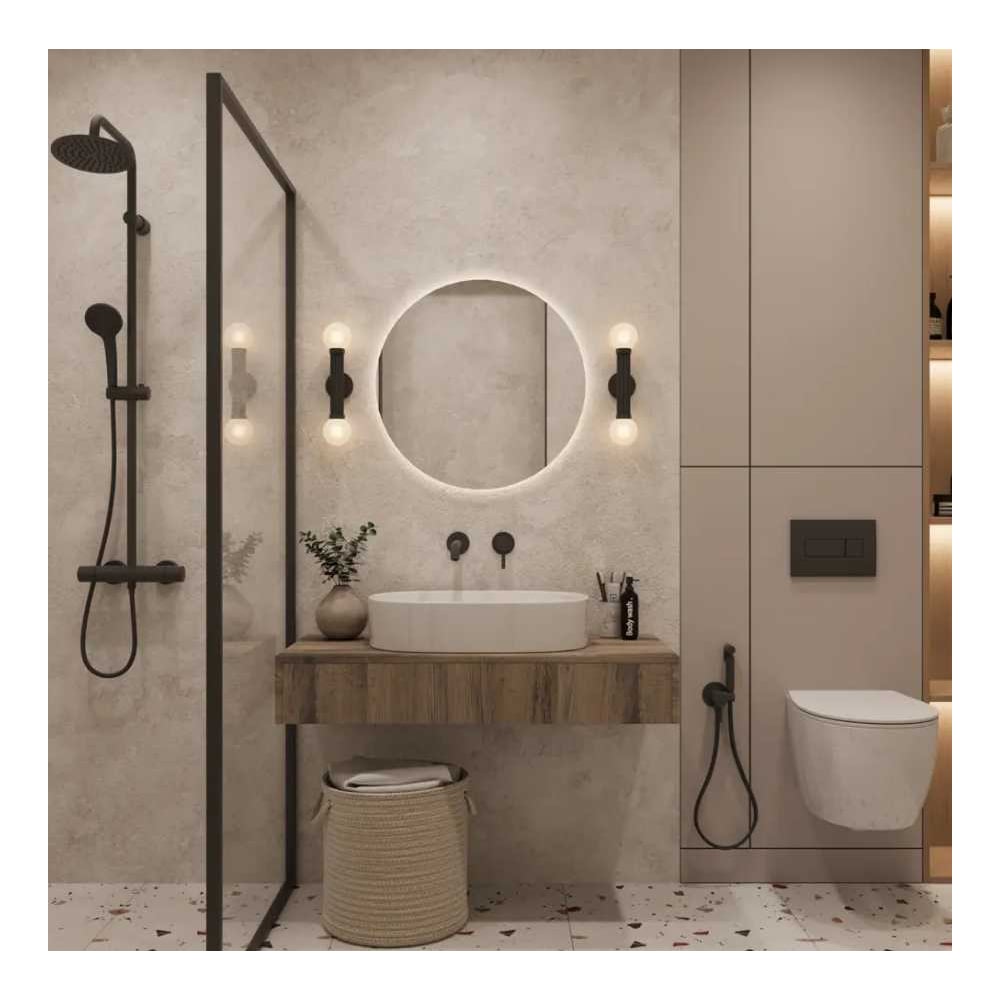 Изображение товара Тумба под раковину ЗОВ Токио из ЛДСП коричневая современная