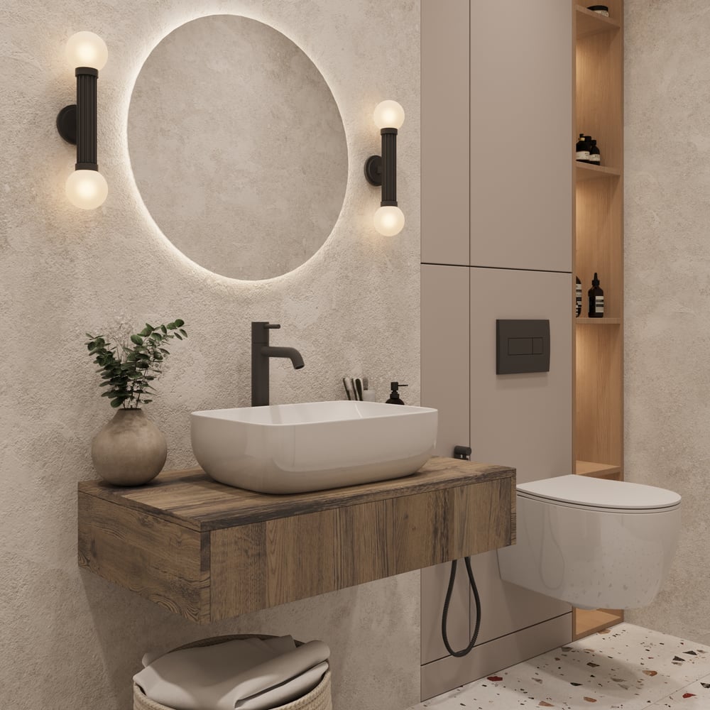 Изображение товара Тумба под раковину ЗОВ Токио из древесины Аттик 80, современный стиль