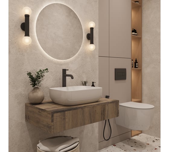 Изображение товара Подвесная тумба для ванной ЗОВ Токио 80, под раковину 40696853, цвет - аттик, T80ATC1