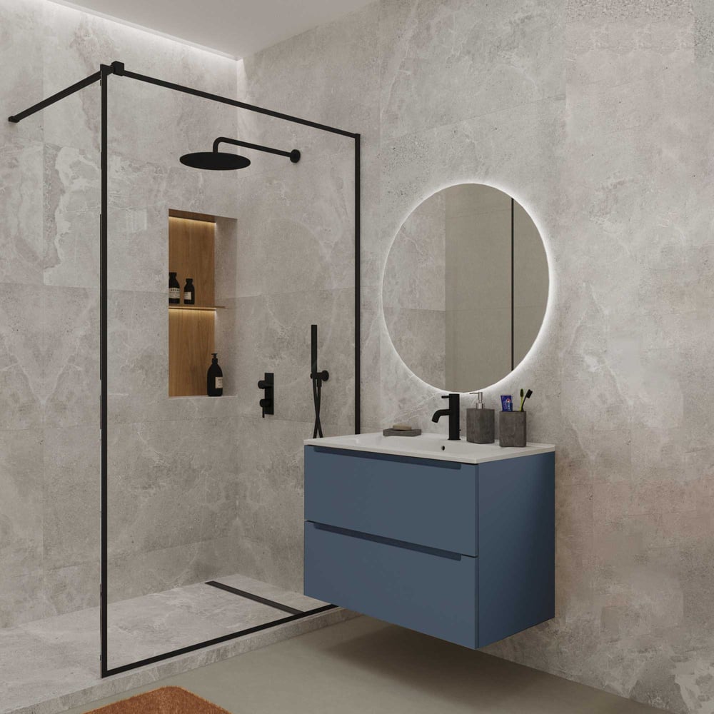 Изображение товара Подвесная тумба для ванной ЗОВ Дион 100 с системами хранения и двумя ящиками