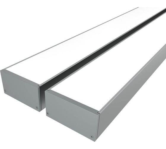 Изображение товара Комплект профиля Ledcraft LC-LP3260M55-3x2Silver 2 шт, серебро (3м профиль+3м рассеиватель+2 заглушки+комплект шурупов) 1616340130