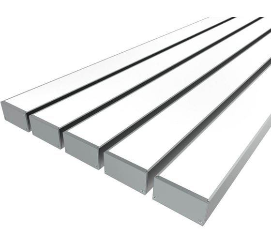 Изображение товара Комплект профиля Ledcraft LC-LP3260M55-3x5Silver 5 шт, серебро (3м профиль+3м рассеиватель+2 заглушки+комплект шурупов) 1616340604