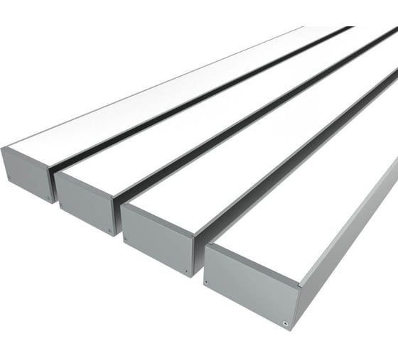 Изображение товара Комплект профиля Ledcraft LC-LP3260M55-2x4Silver 4 шт, серебро (2м профиль+2м рассеиватель+2 заглушки+комплект шурупов) 1616240446