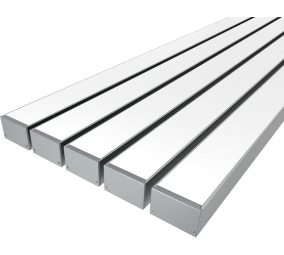 Изображение товара Комплект профиля Ledcraft LC-LP3250M44-2x5Silver 5 шт, серебро (2м профиль+2м рассеиватель+2 заглушки+комплект шурупов) 1616240523