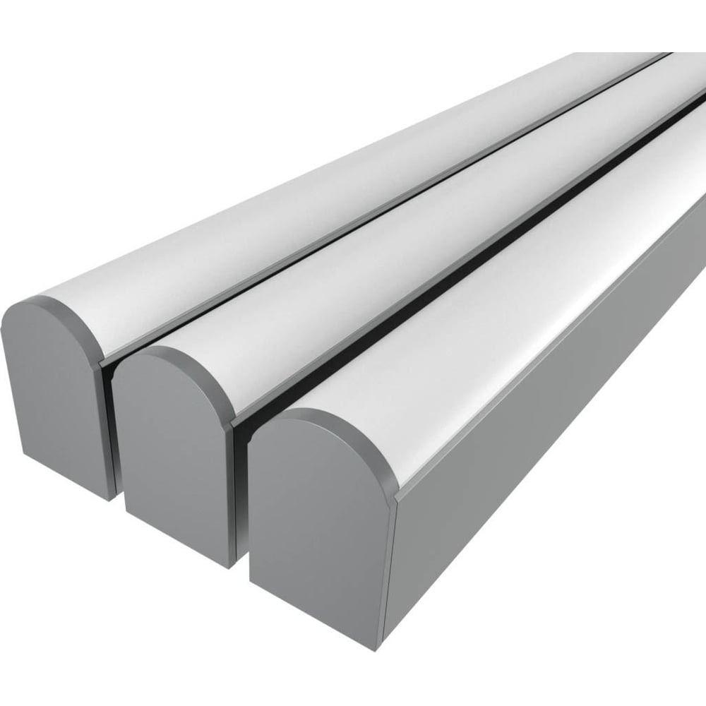 Изображение товара Ledcraft LC-LP4034M36R-3x3Silver - профиль 3000 мм, рассеиватель 3000 мм, пакет 3 шт
