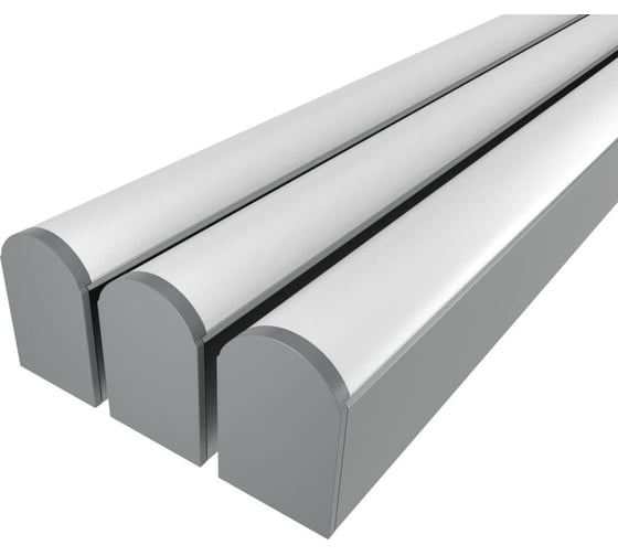 Изображение товара Комплект профиля Ledcraft LC-LP4034M36R-2x3Silver 3 шт, серебро (2м профиль+2м рассеиватель+2 заглушки+комплект шурупов) 1616240252