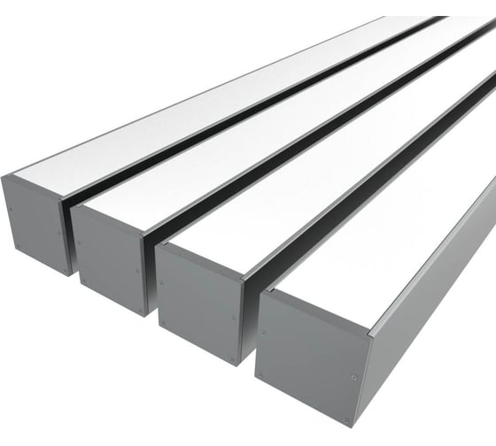 Изображение товара Комплект профиля Ledcraft LC-LP5050M44-3x4Silver 4 шт, серебро (3м профиль+3м рассеиватель+2 заглушки+комплект шурупов) 1616340366