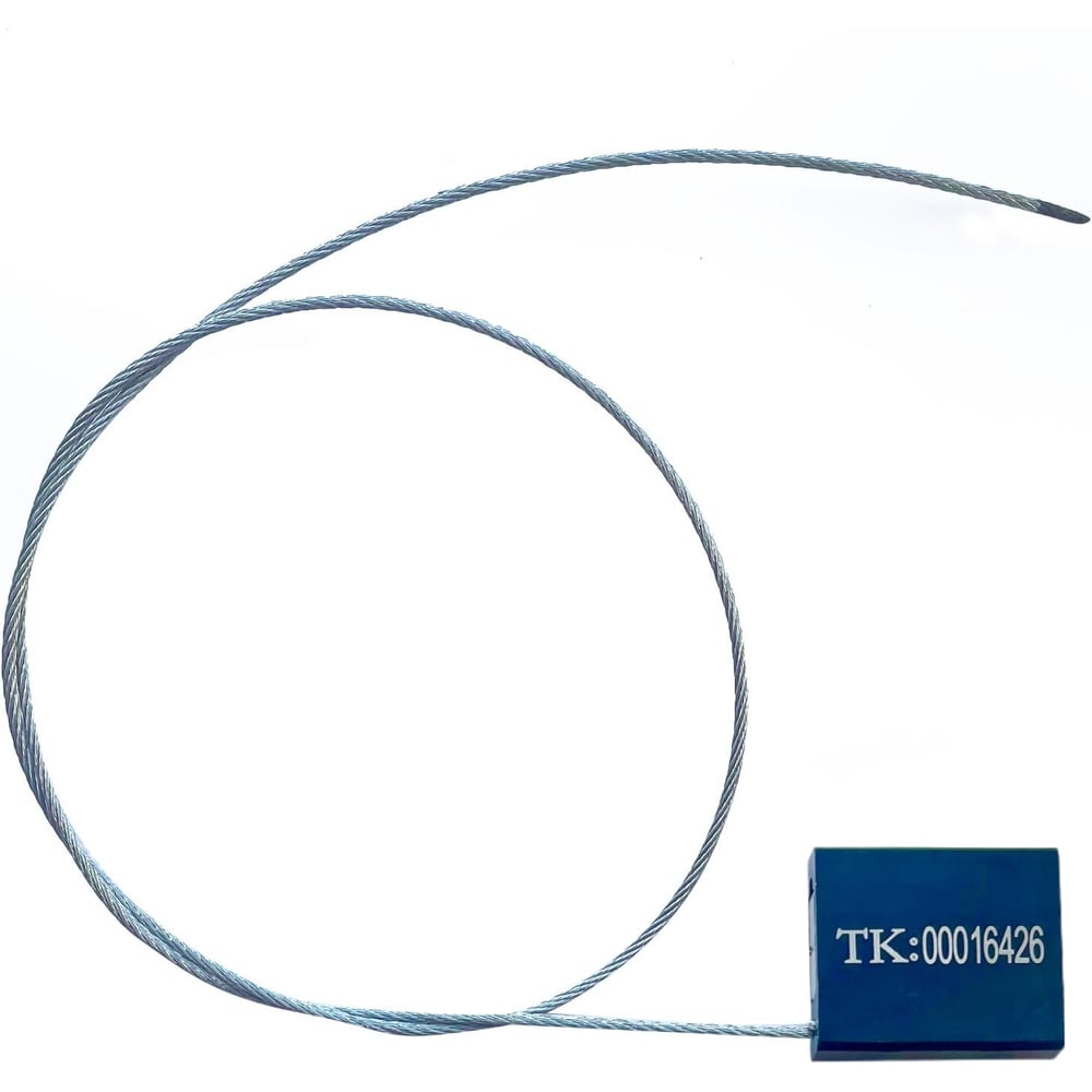 Изображение товара Тросовая пломба ТК ТРОС D-1.5 мм L-500 мм синий 100 шт