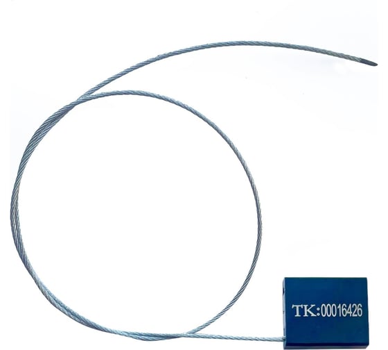 Изображение товара Пломба тросовая "ТК ТРОС", D-1.5 мм, L-500 мм, синий 100 шт ТПК Технологии Контроля 24125