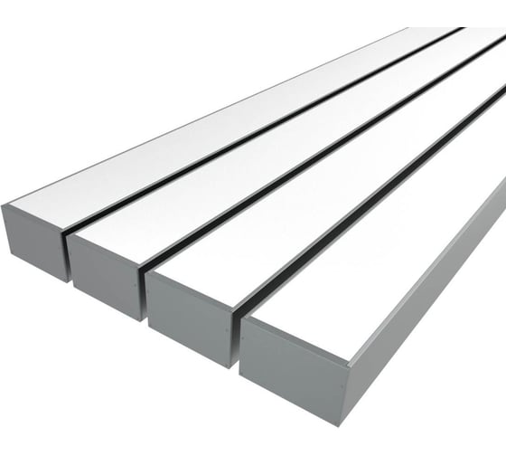 Изображение товара Комплект профиля Ledcraft LC-LP76120M115-2x4Silver 4 шт, серебро (2м профиль+2м рассеиватель+2 заглушки+комплект шурупов) 1616240478