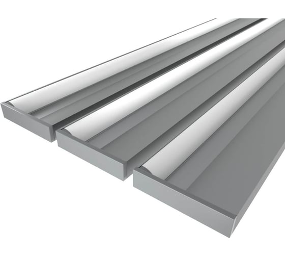 Изображение товара Комплект профиля Ledcraft LC-LPK1675M20-3x3Silver 3 шт, серебро (3м профиль+3м рассеиватель+2 заглушки+4 крепежа) 1616340261